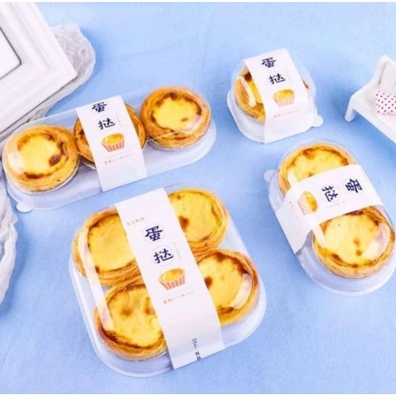 Tray mika premium egg tart / mochi + tutup