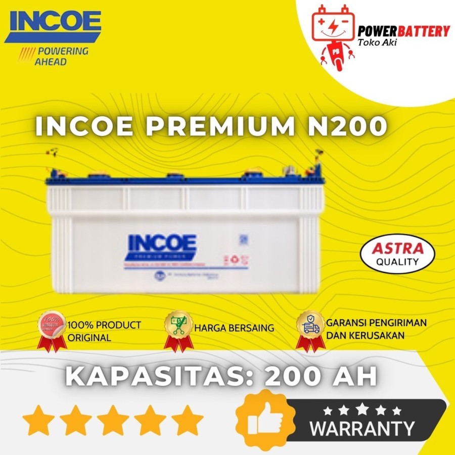 Aki Incoe Premium N 200 Mercedes Benz Generator Set Forklift Tractors Truk Genset Aki Kapal