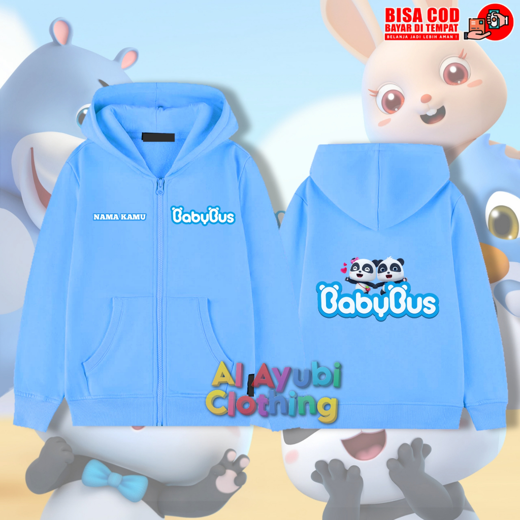 Jaket Zipper Anak Babybus / Hoodie Zipper Anak Babybus