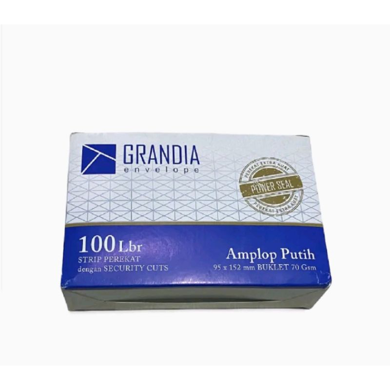 

1 Box Isi 100 - Amplop Putih Murah Meriah - Amplop Grandia + Lem, Amplop Kondangan