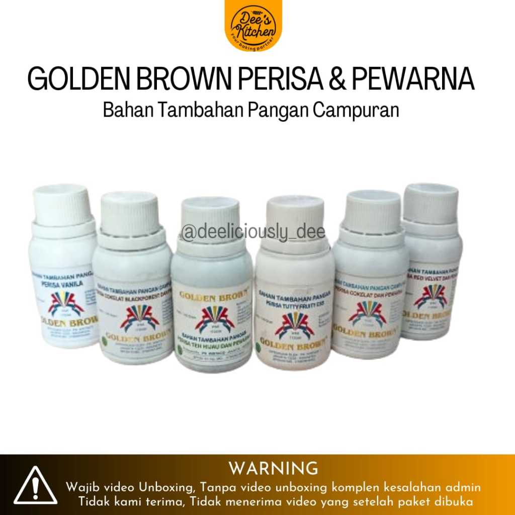 

!SALE! GOLDEN BROWN Pasta Perisa Makanan kemasan botol 100 gram
