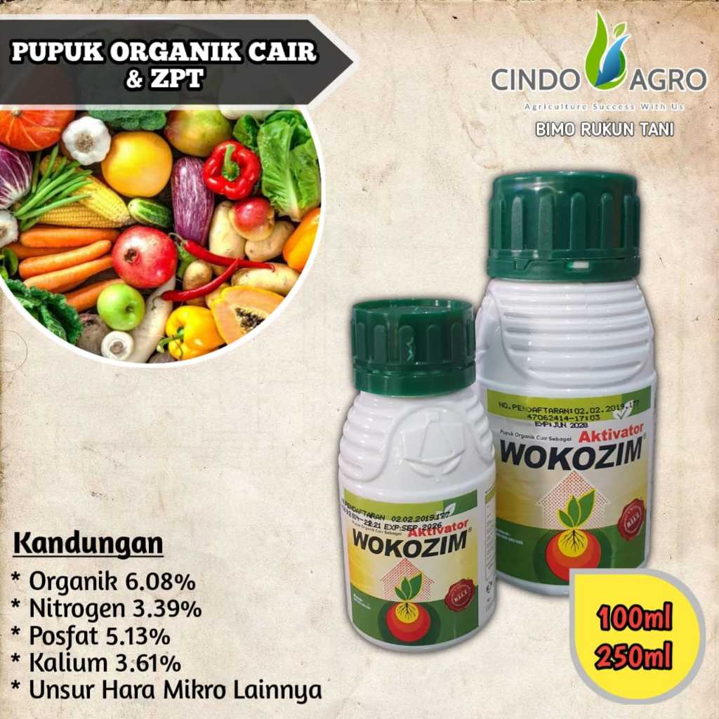 Pupuk Organik Cair Asam humat WOKOZIM - 250ml