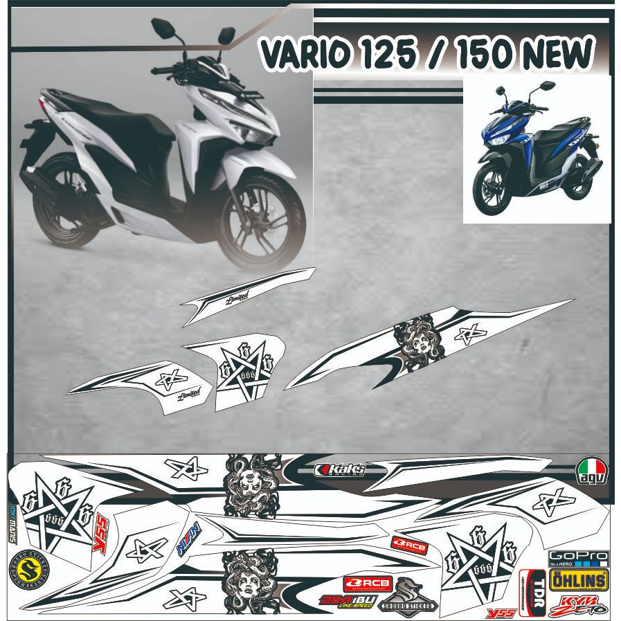 STIKER MEDUSA STRIPING VARIO 125 VARIASI STIKER VARIO 150
