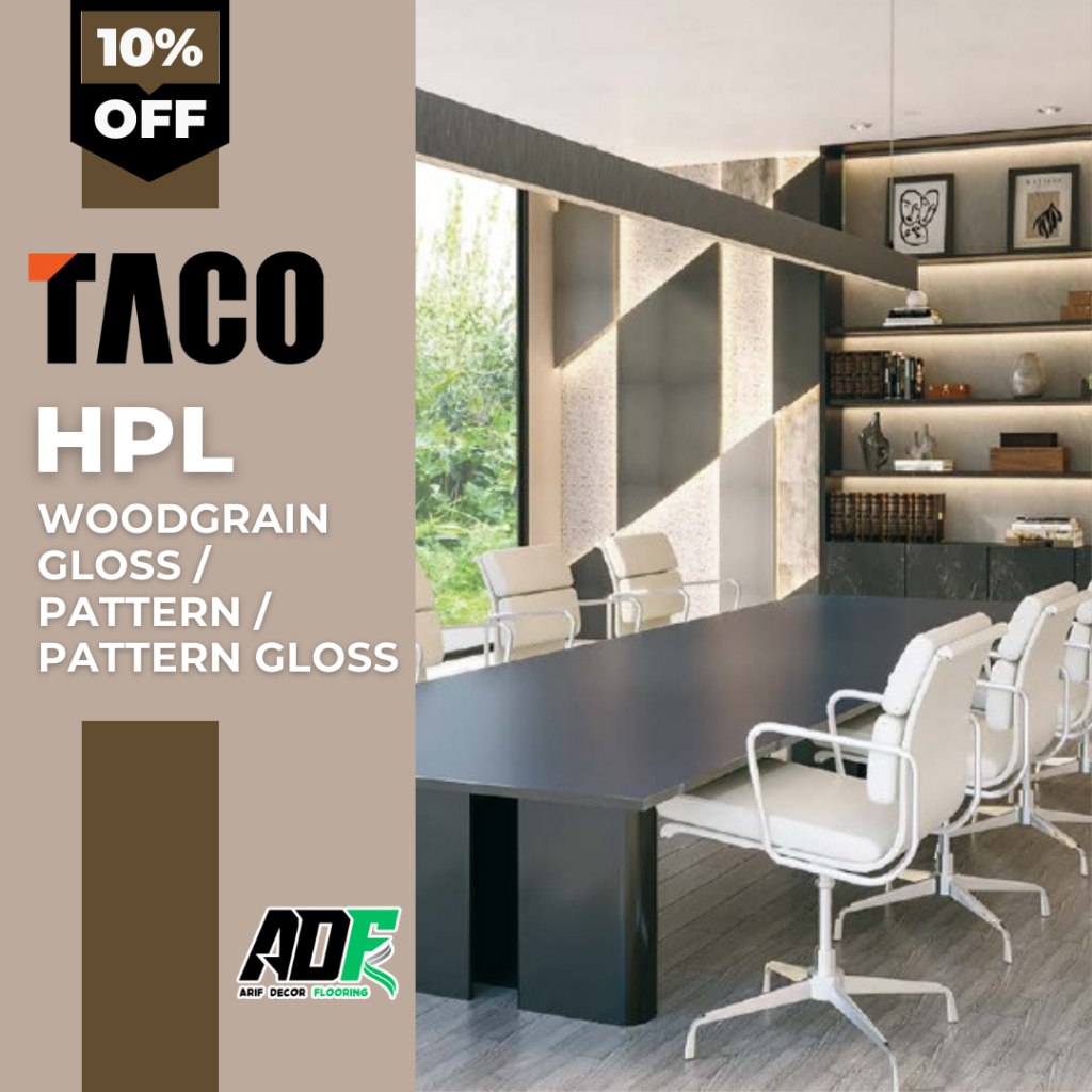 HPL TACO WOODGRAIN / PATTERN GLOSS Pelapis Kayu Triplek MEJA LEMARI