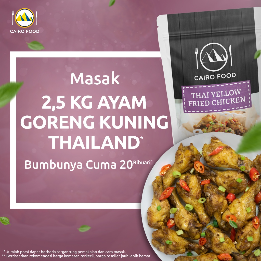 

Bumbu Ayam Goreng Kuning Thailand Cairo Food - 100 gram