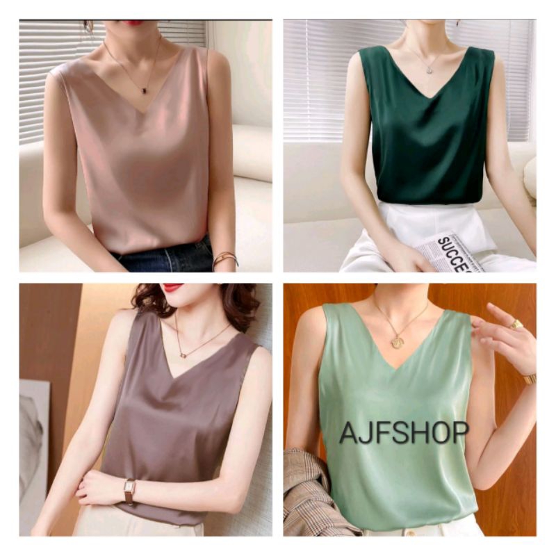 inner tanpa lengan sleeves wanita atasan thanktop dalaman blazer