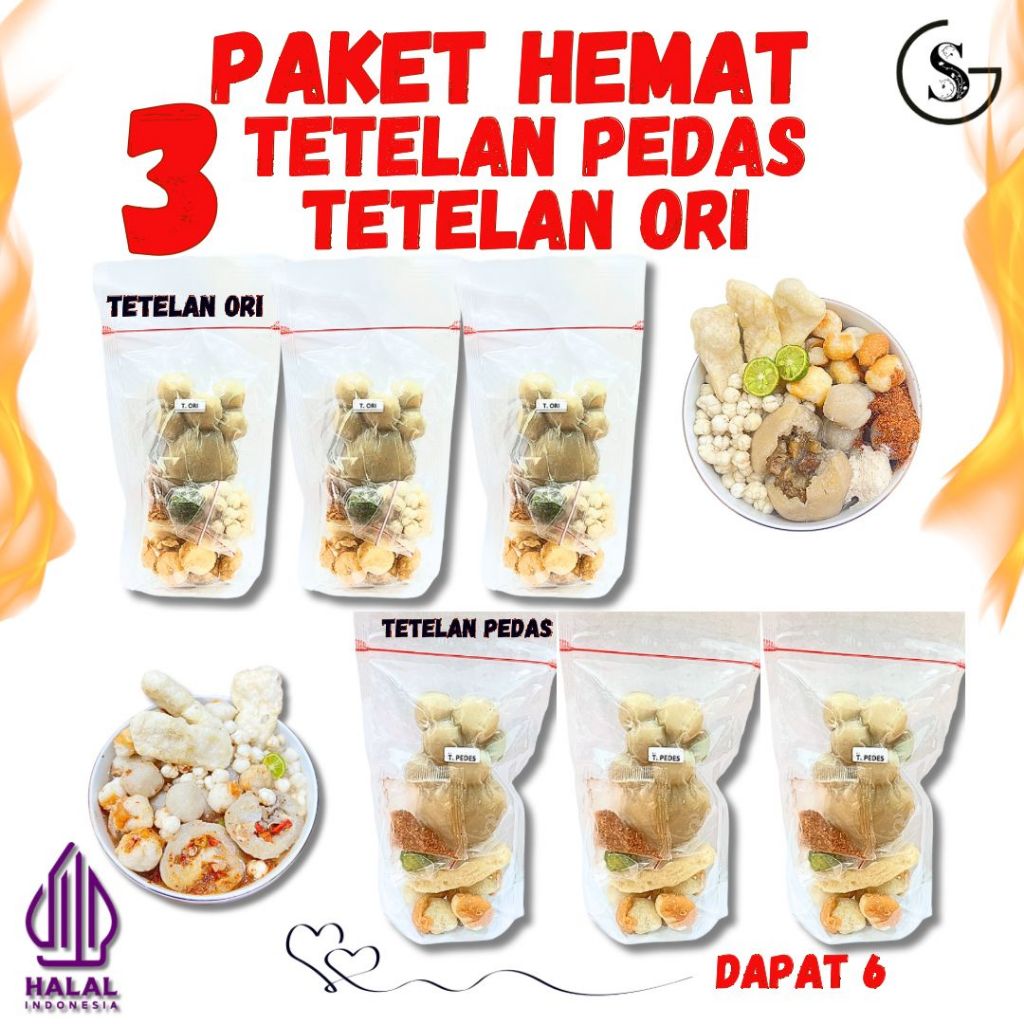 

Mix 6 Baaso Aci Tetelan Ori 3 X Baso Aci Tetelan Pedas 3 Pcs Hotpot Kaldu Kuah Pedes GudangsnackTgr