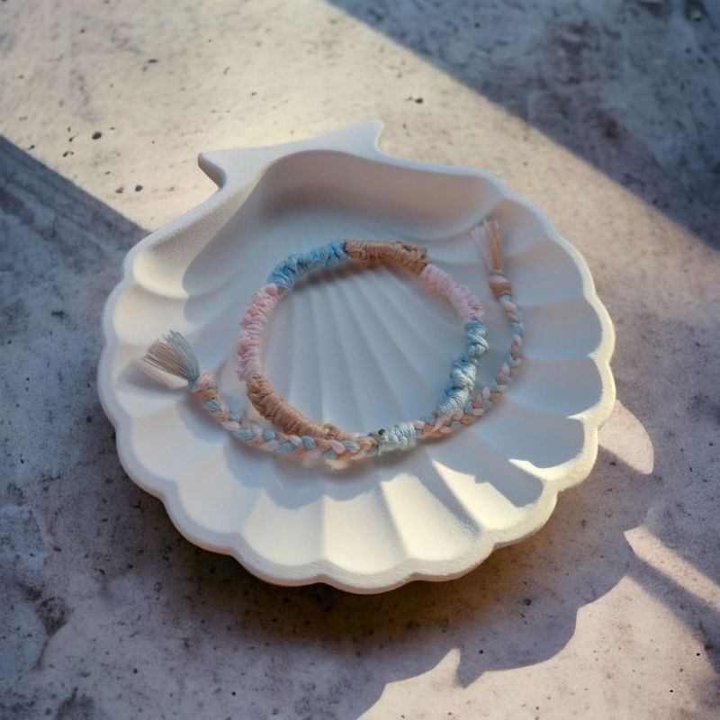 Gelang etnik aesthetic series terbaru gelang kepang tali khusus dan rapi warna pastel simpel tali se