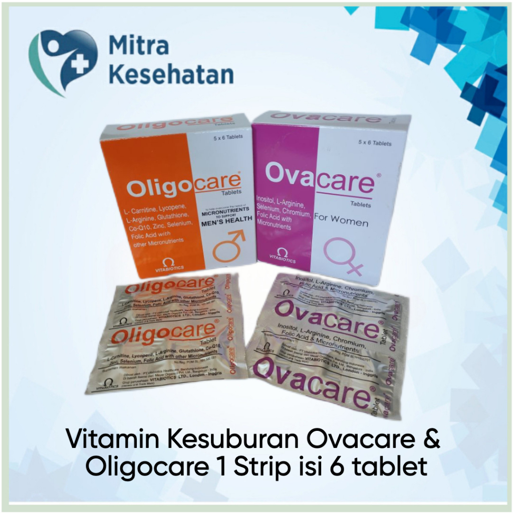 Ovacare & Oligocare Vitamin  kemasan 1 Strip isi 6Tablet