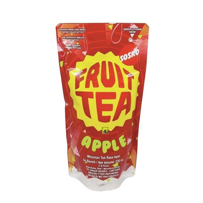 

Fruit Tea Pouch Apel 200ml isi 24 pcs