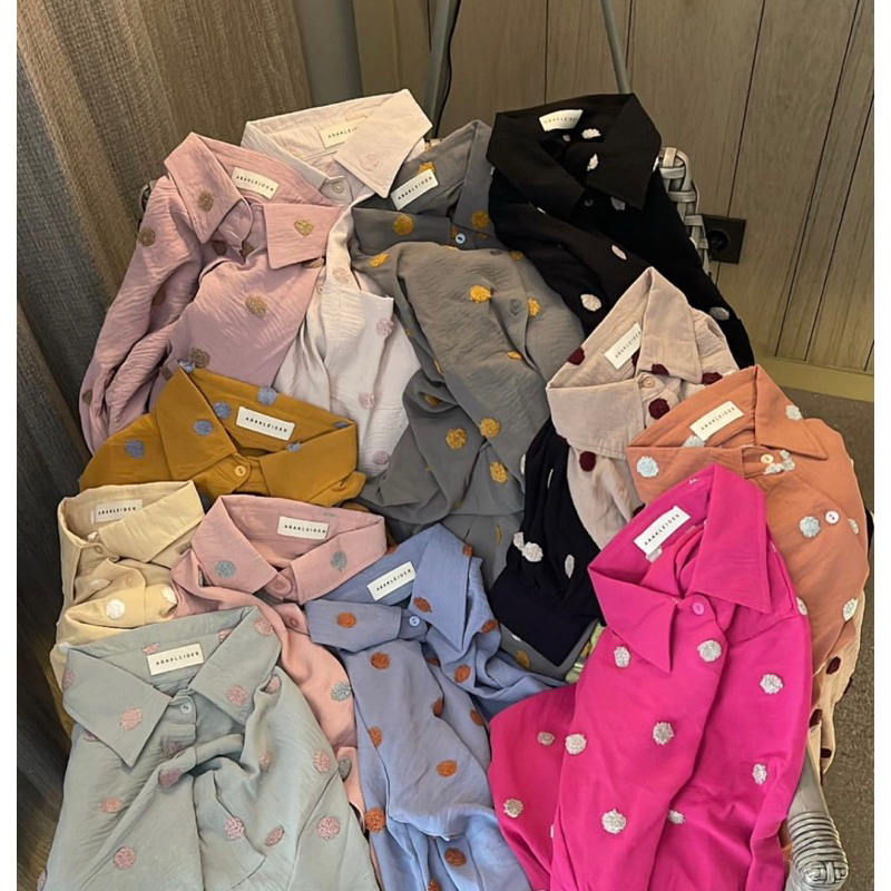 Preloved kemeja polka by Arascarf