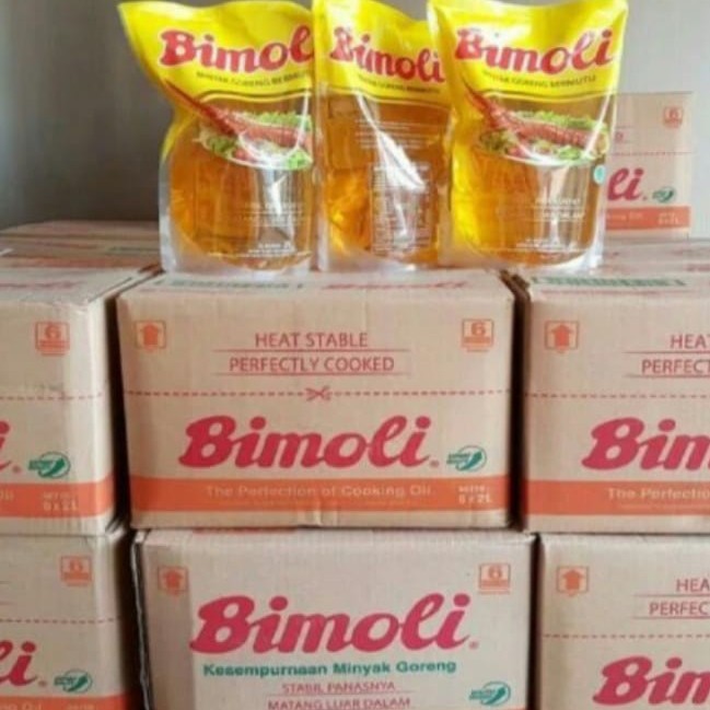 

minyak goreng Bimoli 2 liter 1 kardus | BIMOLi 1 KARTON isi 6 pcs