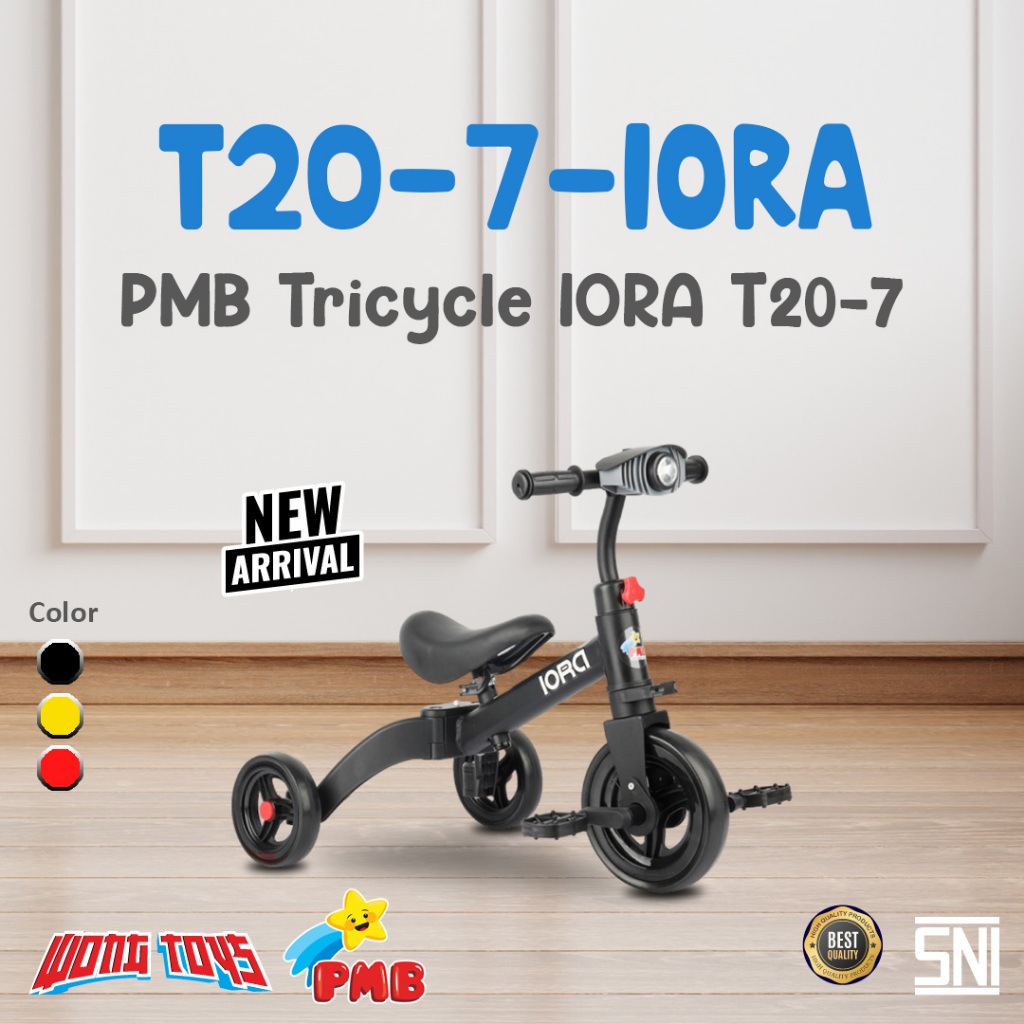 PMB Tricycle IORA T20-7 (T20-7-IORA) - Mainan Sepeda Roda 3 Anak