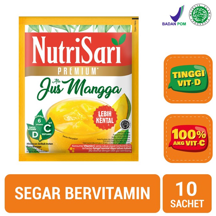

Swip up NutriSari Premium Jus Mangga 1 Sachet Minuman Buah Lebih Kental