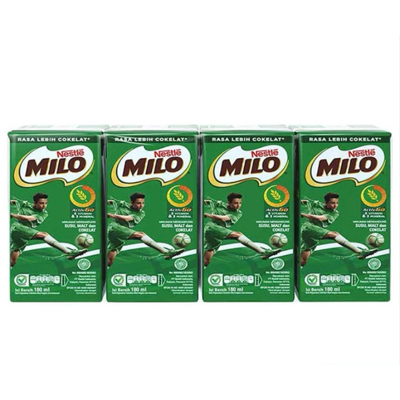 Susu UHT Milo 180ml (kotak kecil) - 4pcs