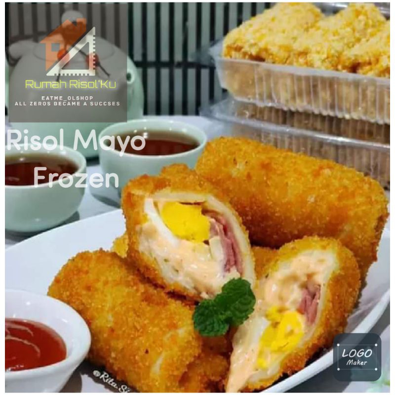 

Risol Mayo Beef Telur Keju Frozen Food Cemilan Murah isi 8/24/48