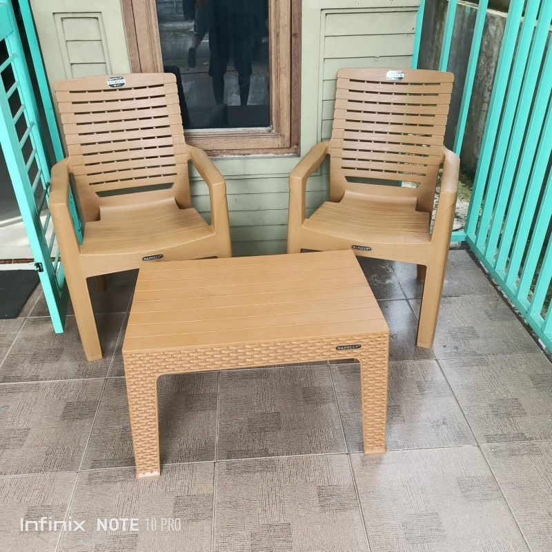 NAPOLLY - Kursi Teras Plastik - Kursi Jumbo Bisa menahan bobot hingga 150kg