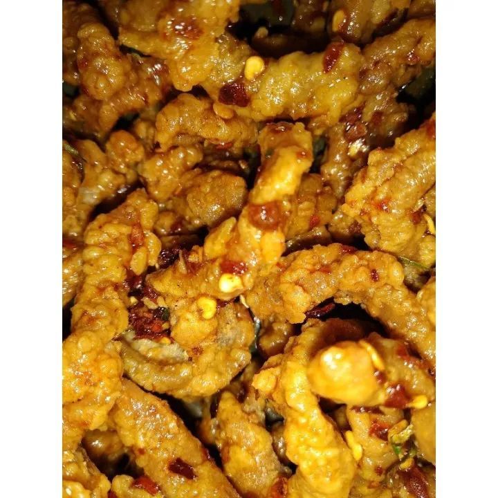 

Keripik Usus Crispy Pedas Daun Jeruk 1kg
