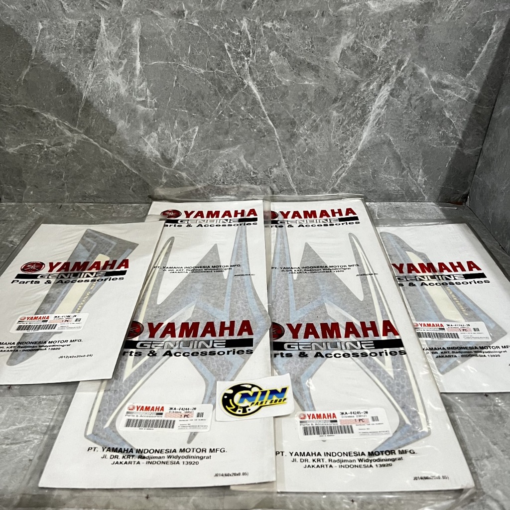 Striping Stiker RX KING 2004 Hitam Biru Original