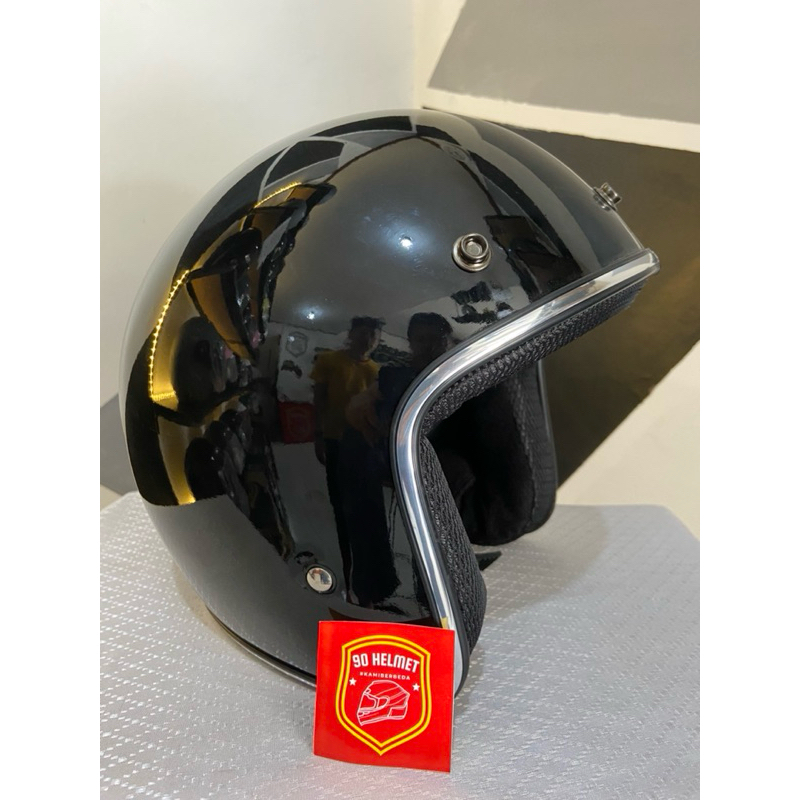 HELM RETRO BOGO POLOS TANPA KACA