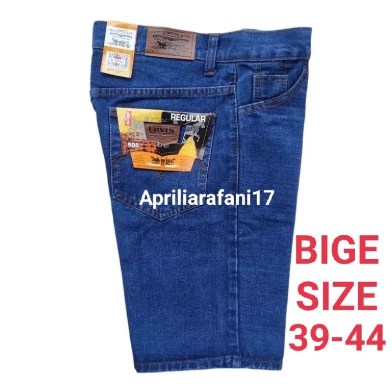 CELANA JEANS PENDEK PRIA JUMBO BAHAN TEBAL DAN HALUS CELANA PENDEK JUMBO PRIA 27-44