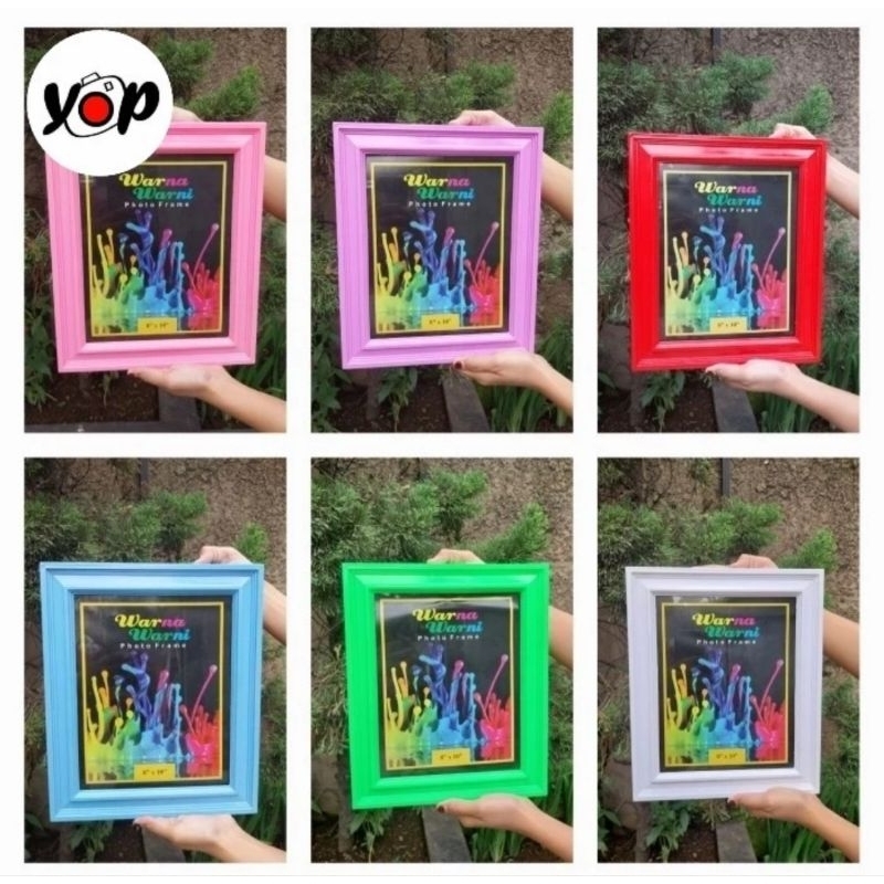 Frame Foto / Bingkai Foto Plastik Idola Warna 8R 20x25 Cm Random Motif