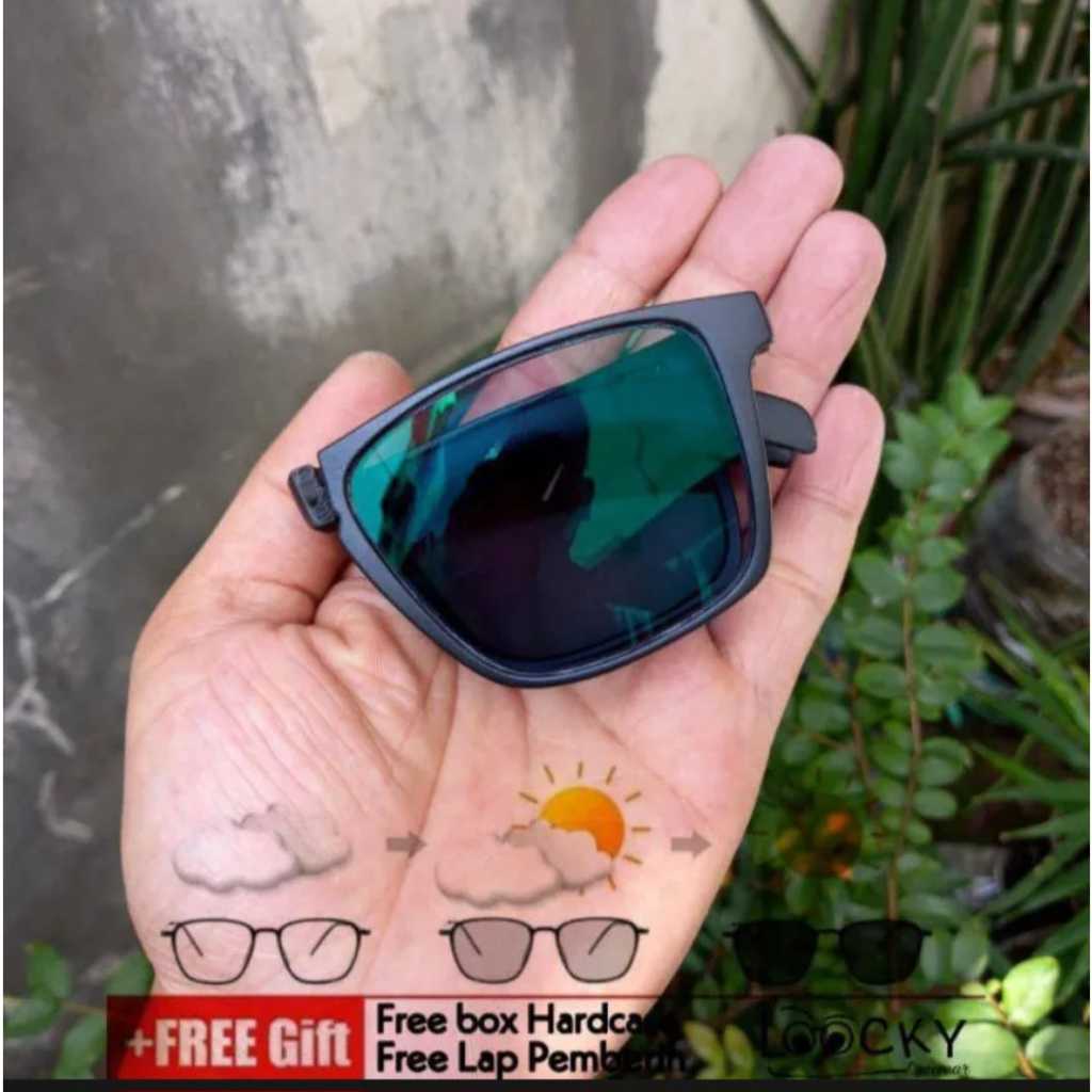 promo kacamata frame bisa di lipat photocromic minus kacamata gaya kacamata fashion minus 0.50 sampa