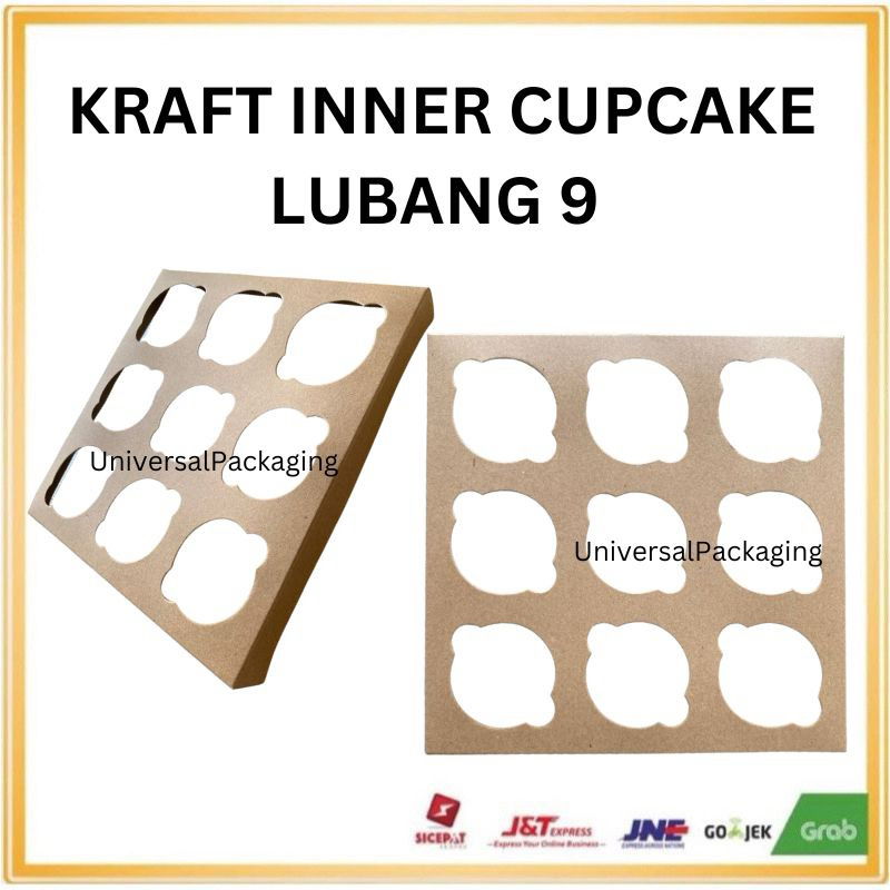 

KRAFT INNER CUPCAKE LUBANG 9 UK 25 X 25 cm | Kraft Cupcake Lubang 9