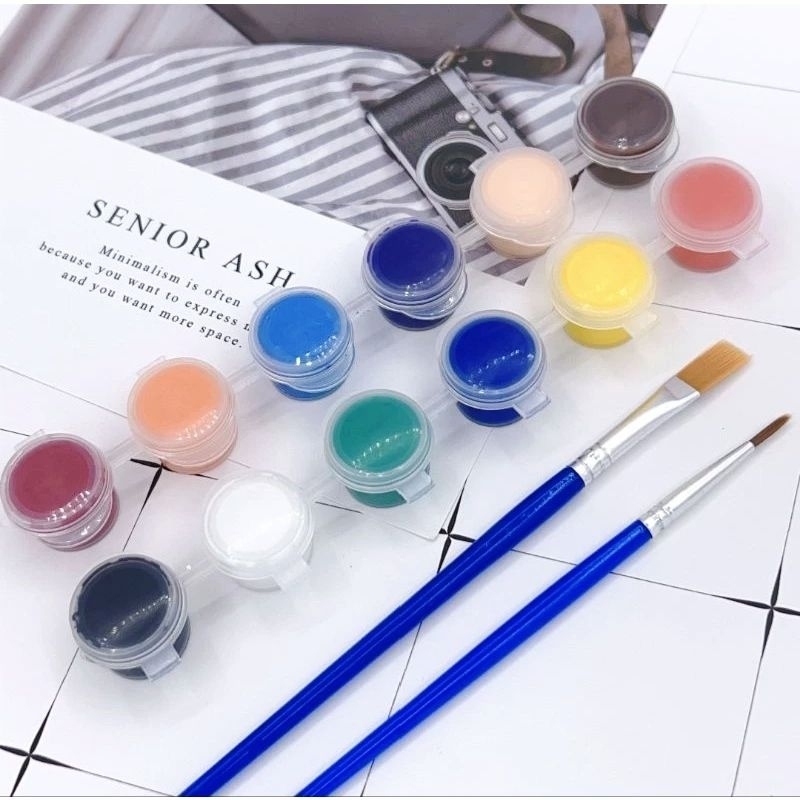 

Paket Hemat Cat Akrilik Free Kuas - Cat Mewarnai Akrilik Mini 3ml