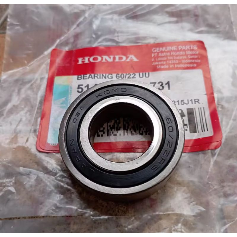 BEARING 60/22 LAHAR 60/22 LAHER 60/22 KLAKER 60/22 UU KVB BEARING 6022 BEARING RODA BELAKANG BEAT BE