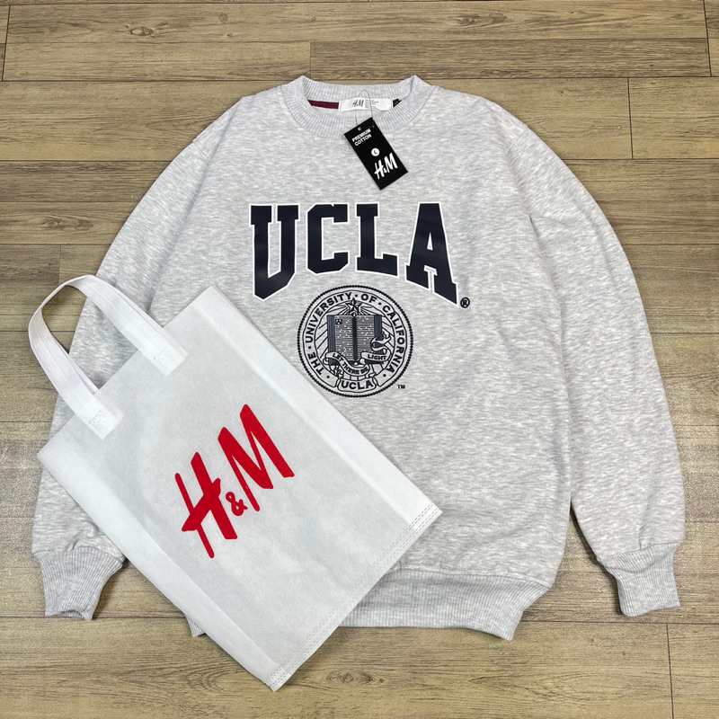 Crewneck Sweater UCLA University fulltag Bonus tas - distro - pria - wanita - santai - keren - unise