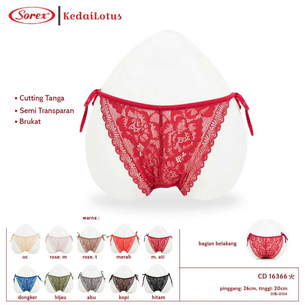 Sorex Cd Fashion Wanita Brukat semi Transparan Tali Samping Celana Dalam Wanita Dewasa Sexy Look (se