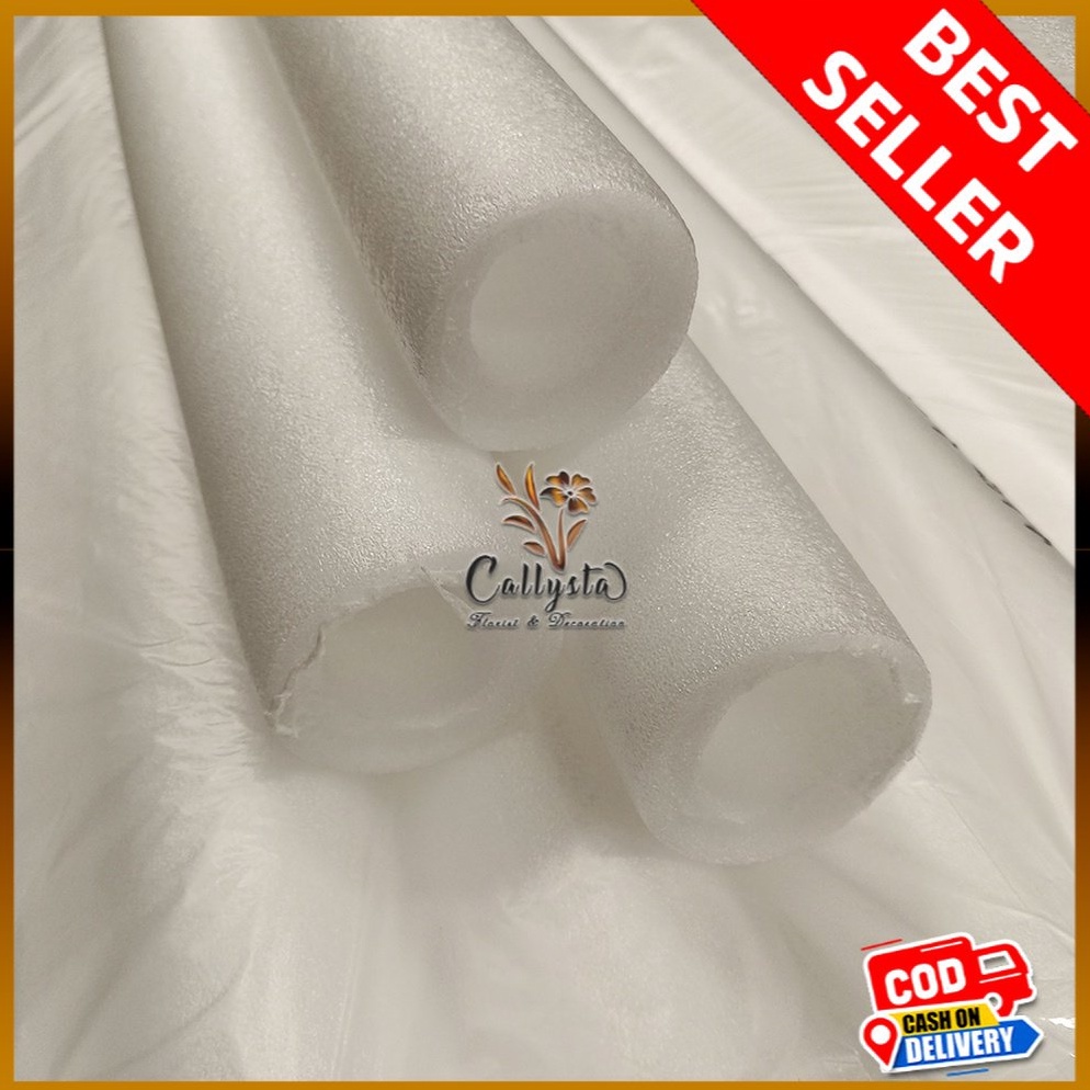 

Ready Stock Foam Busa warna putih Bulat 2 meter Foam Busa Elastis untuk bunga Floral kering dekorasi lamaran dan untuk bunga hias artificial Premium NEW