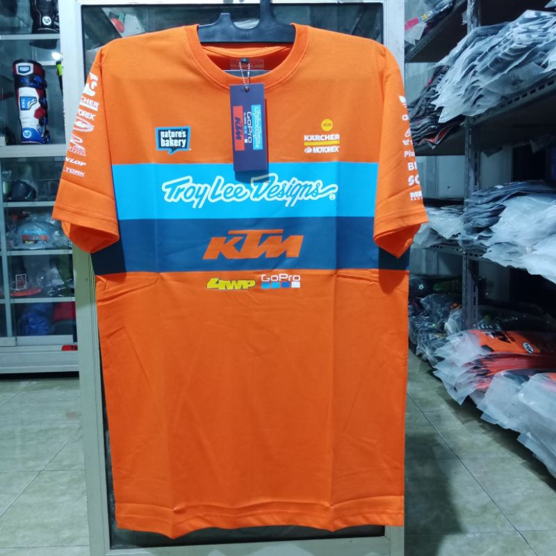 BAJU TRAIL KAOS MOTOR CROSS T-SHIRT KTM RACING ORANGE