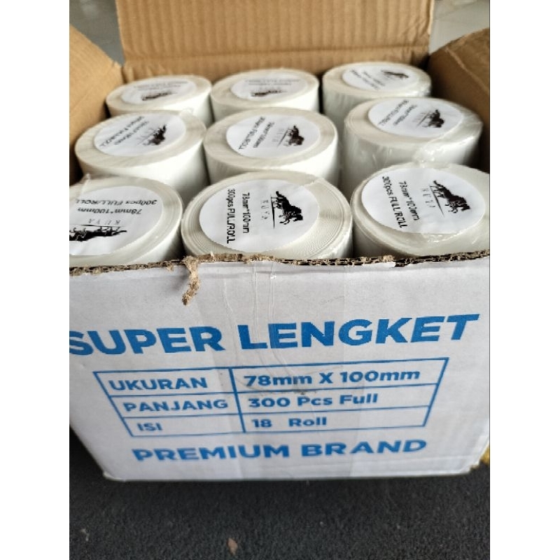 

Promo 18 ROLL / 36 ROLL (1DUS) LEBEL BERCODE THERMAL 78X100MM 1ROLL 300PCS / THERMAL 80X100 GROSIR