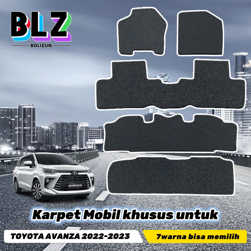 BOLIZUN Karpet Mobil Custom Daihatsu Xenia & Toyota Avanza Veloz 2022-2023 (3baris, 3baris+bagasi)