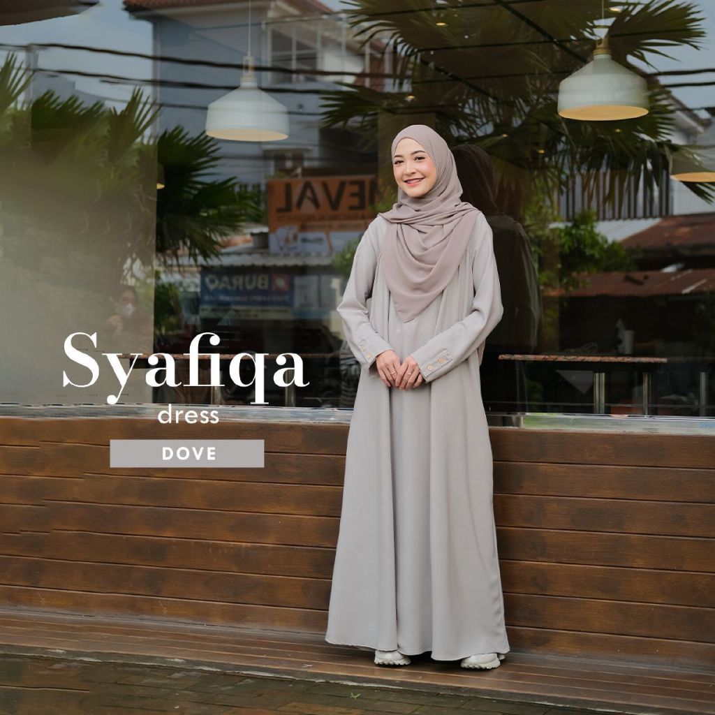 NAISHA OFFICIAL - Syafiqa Dress | Gamis Basic | Dress Daily-3