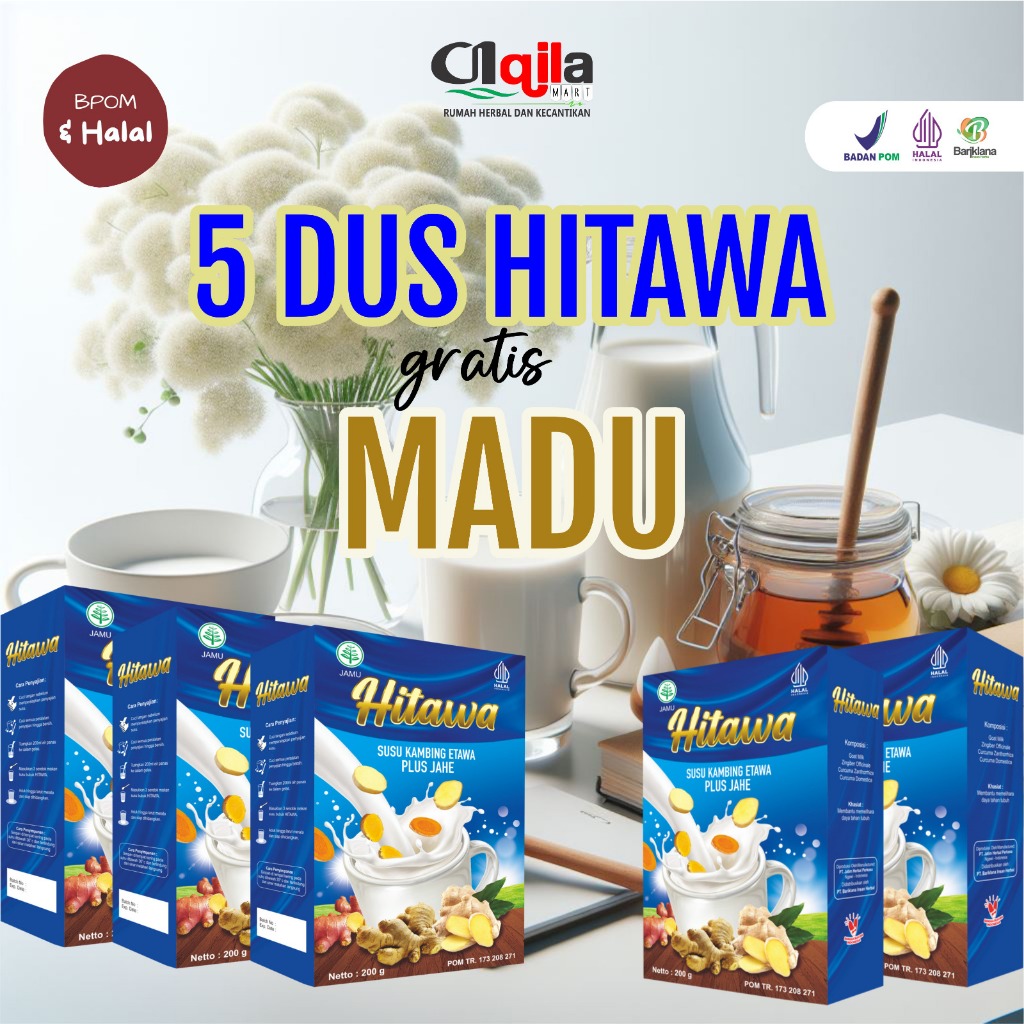 

Paket 5 HITAWA Susu Etawa Premium Gratis Madu