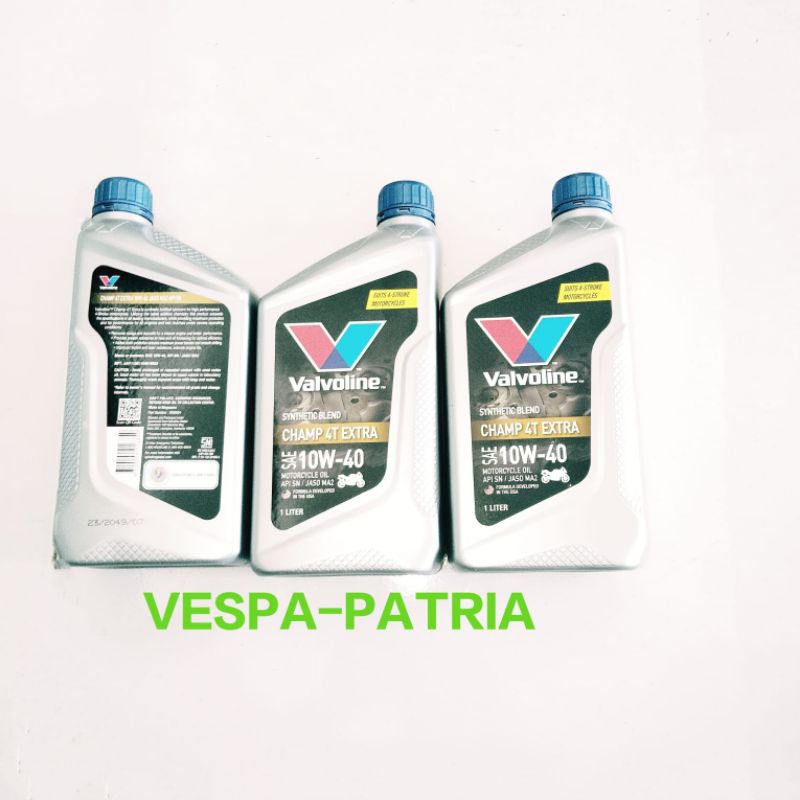 Oli Valvoline 10 W 40  Vespa Matik 1 Liter Original Valvoline