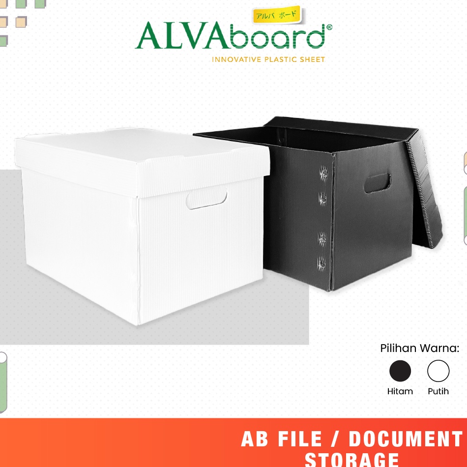 

ART Y53K Kardus Dokumen ALVAboard Box File Kantor Tutup Pisah Ukuran 365x265x24 cm P x L x T