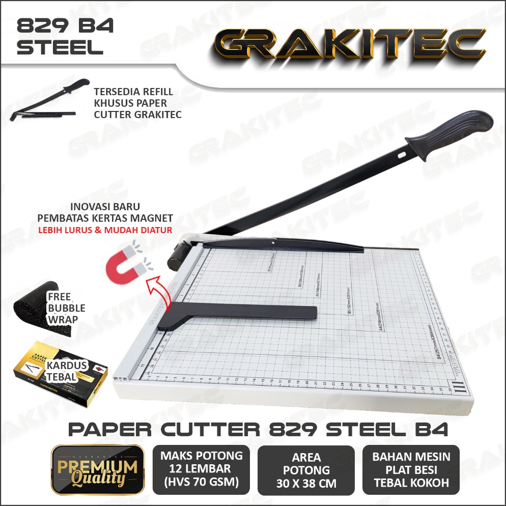 

ART I14S Paper Cutter B4 Lebih Besar Dari F4 Alat Potong Kertas Pemotong Kertas Alat Potong Mesin Pemotong Kertas HVS Sticker Dos PVC ID Card Yellow Board Art Paper Vinyl Bontax Camel Kertas Foto A5 A4 F4 B4