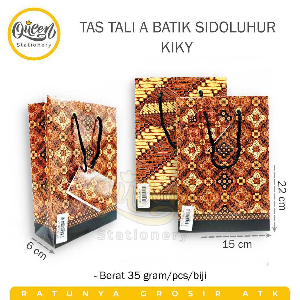 

1 PCS TAS TALI A BATIK SIDOLUHUR KIKY / PAPER BAG / SOUVENIR BAG / TAS SUVENIR