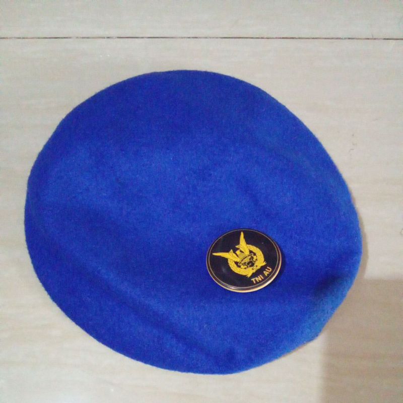 Topi Baret warna biru TNI-AU untuk anak