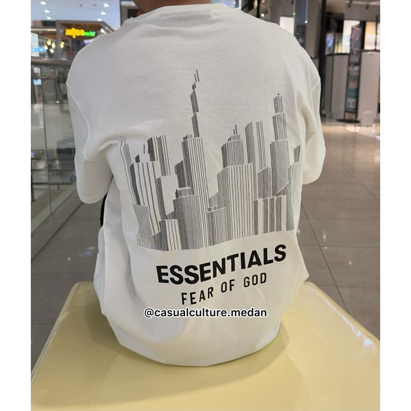 ESSENTIALS FEAR OF GOD Kaos WHITE T-Shirt Oversize Premium