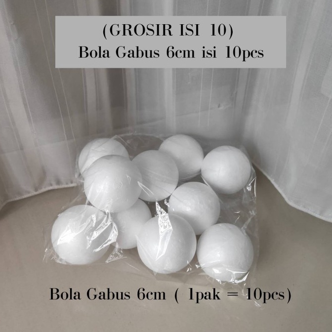 

ART E88R Bola Gabus 6cm Bola Gabus Styrofoam diameter 6cm HARGA GROSIR 1 pc