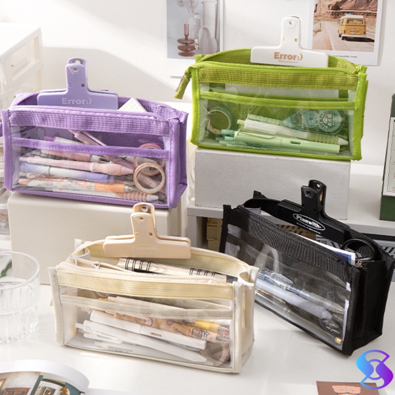 

ART C13R Tempat PensilKotak pensil 6 lapis kapasitas besarkotak alat tulis transparanSuning Mall