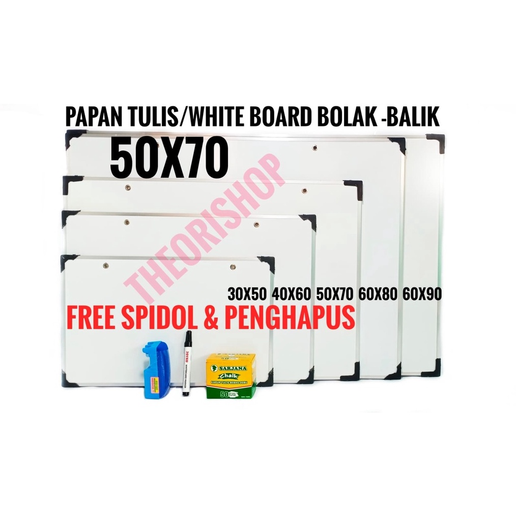 

ART E62N 5X7 CMWhiteboardPapan TulisPapan TulisWhiteboard 2 sisi Sidol dan Kapur
