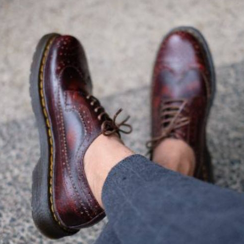 Azcost Sepatu Boots Pria Longwing - Burgundy