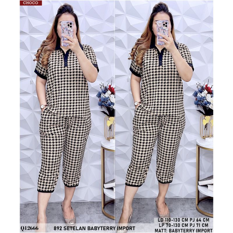 VQ 892 SETELAN WANITA JUMBO BIGSIZE BABYTERRY IMPORT