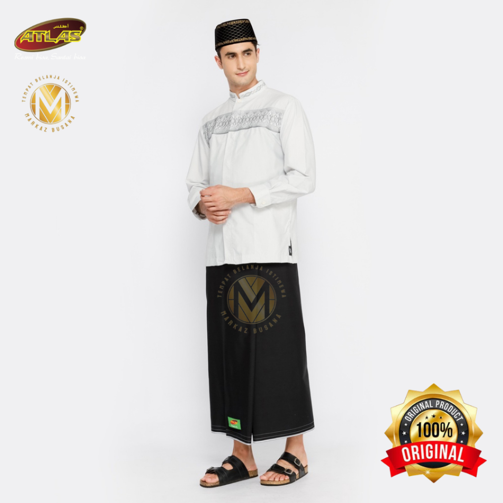 Sarung ATLAS Favorit Hitam Polos